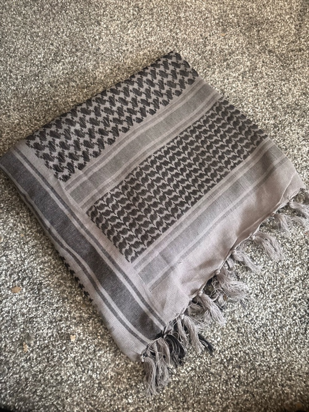 Free Soldier Neutral Houndstooth Pattern tactical head Scarf with Fringe